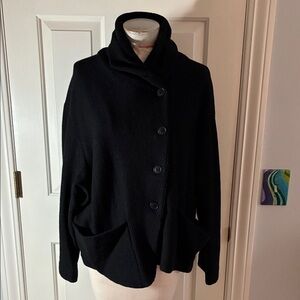 Elemente Clemente Black boiled wool jacket